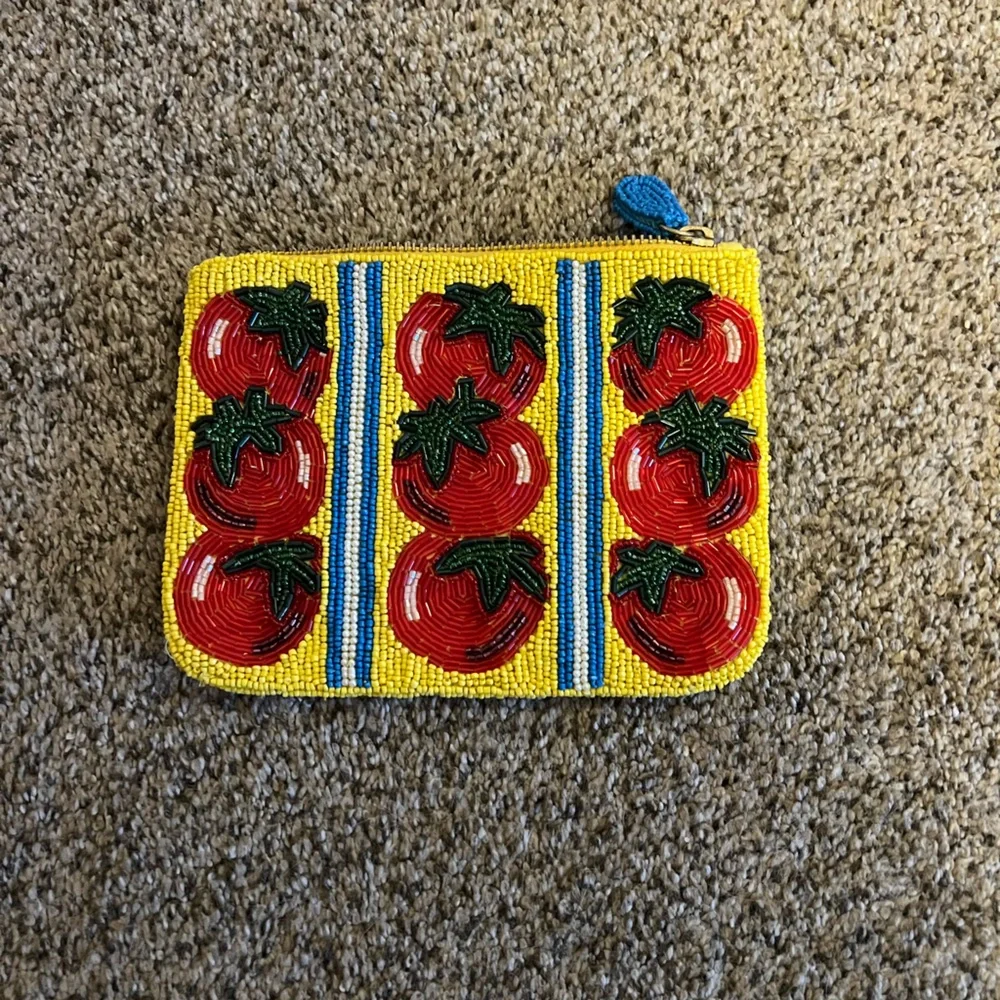 Anthropologie Fiona Beaded Tomato Pouch - Picture 2 of 7
